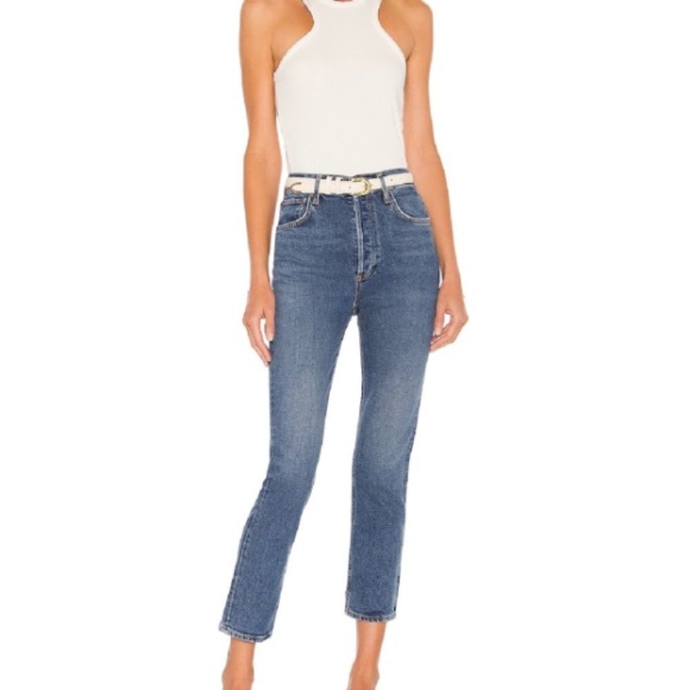 AGOLDE Riley Straight Crop Jeans